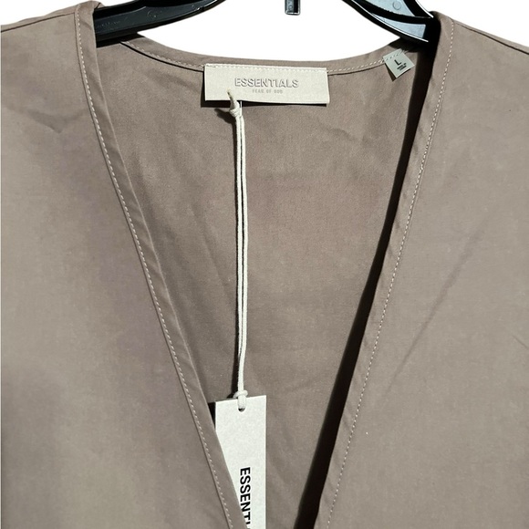FEAR OF GOD ESSENTIALS Brown Zip Vest - Picture 5 of 6